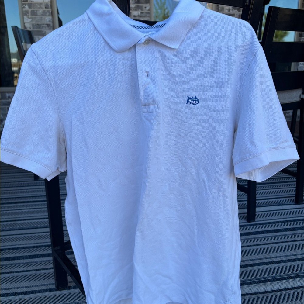 Southern tide white polo